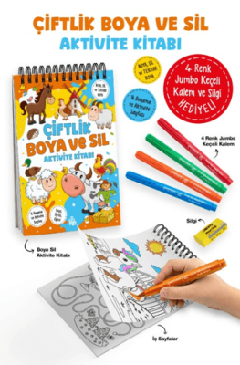 Çiftlik – Boya ve Sil Aktivite Kitabı - 3 Yaş + - 1