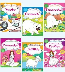 Çıkartmalı Boyama Serisi 6 Kitap Takım - Yumurcak Yayınları