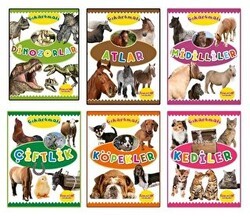 Çıkartmalı Hayvanlar Serisi 6 Kitap Takım - Yumurcak Yayınları