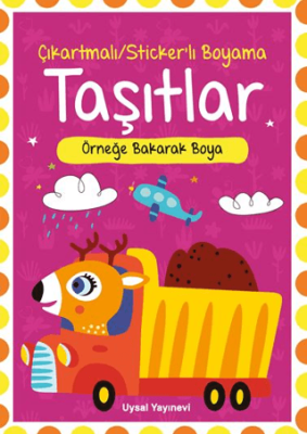 Çıkartmalı Stickerli Taşıtlar Boyama Kitabı - 1