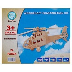 Circle Toys 007 Fighter Plane Avcı Uçaği Ahşap Maket - Circle Toys
