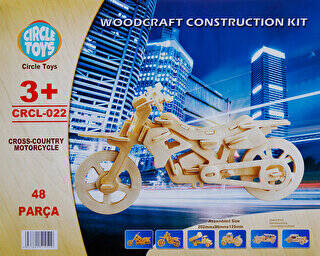 Circle Toys 022 Motorcycle Motosiklet Ahşap Maket - 1