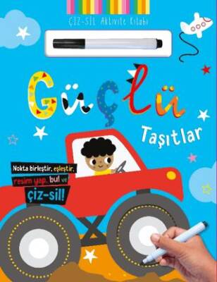 Çiz - Sil Aktivite Kitabı Güçlü Taşıtlar - 1