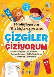 Çizgiler Çiziyorum - Tamamlıyorum Birleştiriyorum - Bıcırık Yayınları