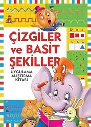 Çizgiler ve Basit Şekiller - Uygulama - Alıştırma Kitabı - Halk Kitabevi