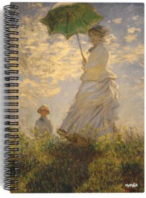 Claude Monet - Madam Monet and Her Son, 1875 - Spiralli Defter 12 - Çizgisiz - 100 Sayfa - 1