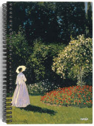 Claude Monet - Woman in the Garden, 1867 - Spiralli Defter 10 - Çizgisiz - 100 Sayfa - Miosho