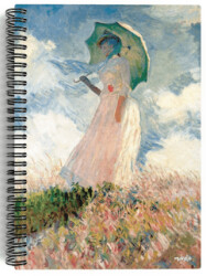 Claude Monet - Woman with a Parasol, 1886 - Spiralli Defter 11 - Çizgisiz - 100 Sayfa - Miosho