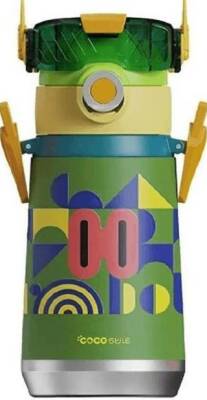 Cocosmıle CS-0001 Robot Görünümlü Çelik Termos 500Ml - Yeşil - 1