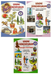 Çocuklar İçin Dinimi Öğreniyorum Soru Cevap ve Hikayelerle 3 Cilt Takım - Uysal Yayınevi