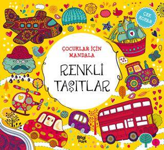 Çocuklar İçin Mandala - Renkli Taşıtlar - 1