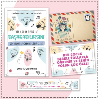 Çocuklar İçin Psikolojik Destek Serisi - Çocuklarda Öğrenme Güçlükleri -Kartpostal ve Ayraç - 1