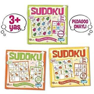Çocuklar İçin Sudoku Seti 3+ Yaş 3 Kitap Takım