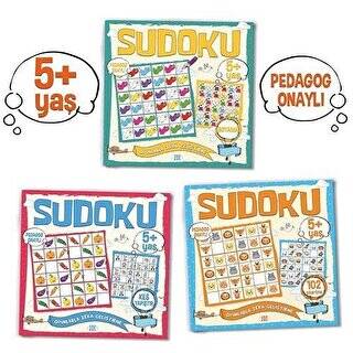 Çocuklar İçin Sudoku Seti 5+ Yaş 3 Kitap Takım