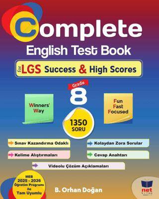 Complete English Test Book for LGS Success and High Scores - 1