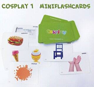 Cosplay 1 Mini Flashcards - Okul Öncesi İngilizce Mini Kelime Kartları 78 adet