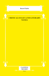 Critical Essays and Literary Notes - Capitol Books