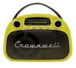 Crownwell Taşınabilir Bluetooth Retro Radyo Arizona Serisi Limon SarısıNeon Yeşil - Crownwell