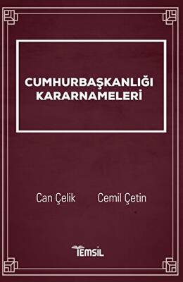 Temsil Kitap Cumhurbaşkanlığı Kararnameleri - 1