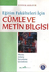 Cümle ve Metin Bilgisi - 1