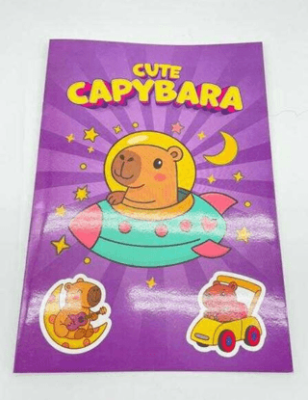 Cute Capybara A4 Boyama Kitabı 16 Sayfa - 1
