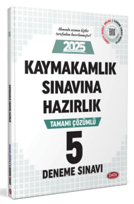 Data Yayınları Kaymakamlık Sınavına Hazırlık Tamamı Çözümlü 5 Deneme Sınavı - 1