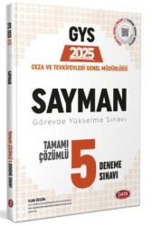 2025 Ceza ve Tevkifevleri Sayman GYS Tamamı Çözümlü 5 Deneme Sınavı - Data Yayınları