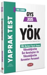 YÖK Üst Kuruluşları ile YÖK Personeli GYS Yaprak Test - Data Yayınları