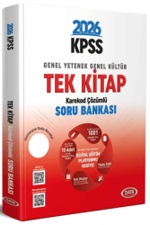 2026 KPSS Genel Yetenek - Genel Kültür Tek Kitap Soru Bankası - Karekod Çözümlü + Dijital Eğitim - Data Yayınları