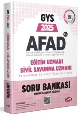 Data Yayınları AFAD Eğitim Uzmanı İle Sivil Savunma Uzmanı GYS Soru Bankası - Karekod Çözümlü - 1