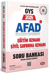 AFAD 2025 GYS Eğitim Uzmanı - Sivil Savunma Uzmanı Soru Bankası - Karekod Çözümlü - Data Yayınları