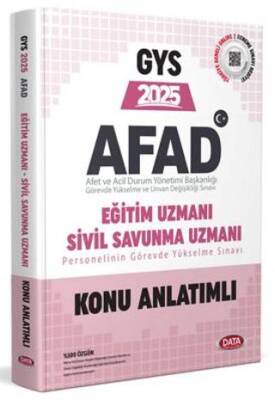 Data Yayınları AFAD Eğitim Uzmanı - Sivil Savunma Uzmanı GYS Konu Anlatımlı - 1