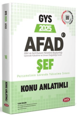 Data Yayınları AFAD Şef GYS Konu Anlatımlı - 1