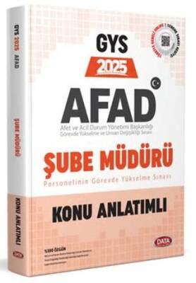 Data Yayınları AFAD Şube Müdürü GYS Konu Anlatımlı - 1