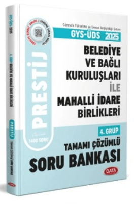 Data Yayınları Belediye ve Bağlı Kuruluşları İle Mahalli İdare Birlikleri 4-5. Grup Tamamı Çözümlü Soru Bankası - 1