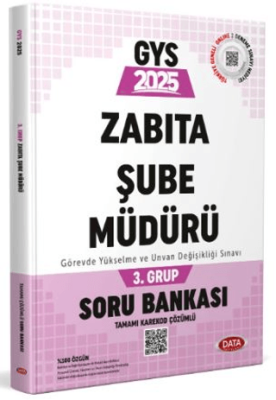 Data Yayınları Belediye Zabıta Personeli Zabıta Şube Müdürü 3. Grup Soru Bankası - 1