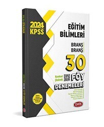 Data Yayınları KPSS Eğitim Bilimleri Branş Branş 30 Föy Denemeleri Karekod Çözümlü - Data Yayınları