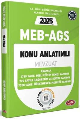 Data Yayınları MEB AGS Mevzuat Konu Anlatımlı - 1