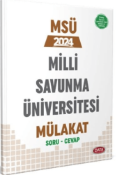 Data Yayınları Milli Savunma Üniversitesi MSÜ Mülakat Çıkmış Sorular ve Cevapları - 1