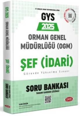 Data Yayınları Orman Genel Müdürlüğü GYS Şef İdari Karekod Çözümlü Soru Bankası - 1