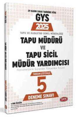 Tapu Müdürü - Tapu Sicil Müdür Yardımcısı GYS Tamamı Çözümlü 5 Deneme Sınavı - 1