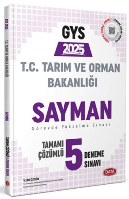 Data Yayınları Tarım ve Orman Bakanlığı Sayman GYS Tamamı Çözümlü 5 Deneme Sınavı - 1