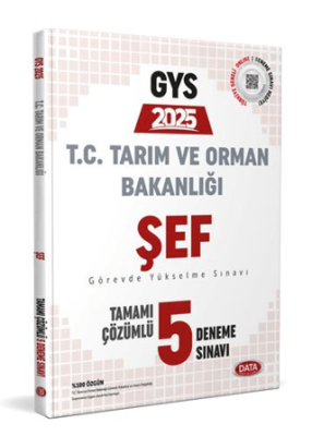 Data Yayınları Tarım ve Orman Bakanlığı Şef GYS Tamamı Çözümlü 5 Deneme Sınavı - 1