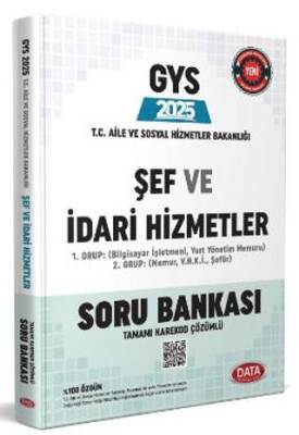 Data Yayınları 2025 T.C. Aile ve Sosyal Hizmetler Bakanlığı GYS Şef ve İdari Hizmetler Konu Anlatımlı - 1