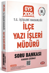 T.C. İçişleri Bakanlığı İlçe Yazı İşleri Müdürü GYS Soru Bankası - Karekod Çözümlü - Data Yayınları