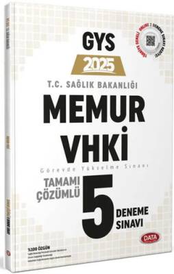 Data Yayınları T.C Sağlık Bakanlığı Memur VHKİ Tamamı Çözümlü 5 Deneme Sınavı - 1
