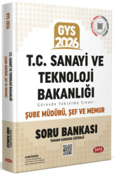 T.C. Sanayi ve Teknoloji Bakanlığı GYS Şube Müdürü - Şef - Memur Soru Bankası Tamamı Karekod Çözümlü - Data Yayınları