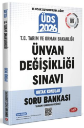 T.C. Tarım ve Orman Bakanlığı Ünvan Değişikliği Sınavı Ortak Konular Soru Bankası - Karekod Çözümlü - Data Yayınları