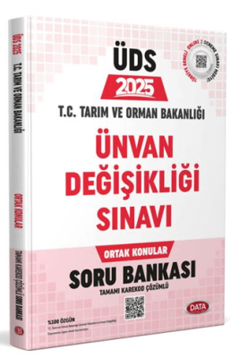Data Yayınları T.C. Tarım ve Orman Bakanlığı Unvan Değişikliği Sınavı Ortak Konular Soru Bankası - 1