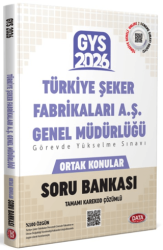 Türkiye Şeker Fabrikaları AŞ Genel Müdürlüğü GYS Soru Bankası - Karekod Çözümlü - Data Yayınları